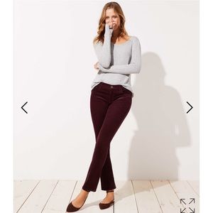 Loft Modern Straight Leg Corduroy Pants